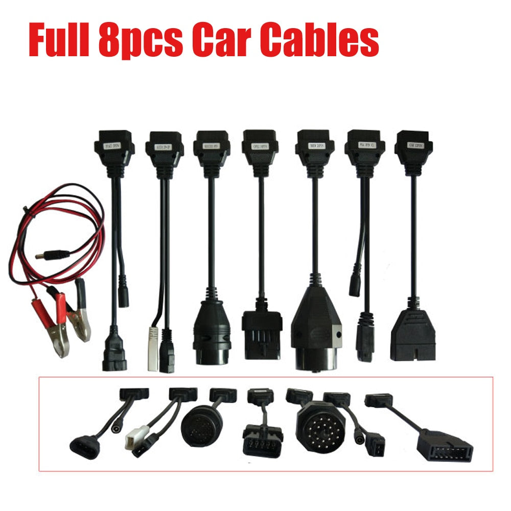 Auto Data Cable full set 8 car cables for VD TCS cdp pro plus multidiag pro | Car ...
