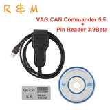 Hot selling OBDII VAG CAN Commander 5.5+ Pin Reader 3.9Beta Car Diagnostic Cables and Connectors VAG CAN Commander For Audi V W