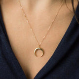jewelry Crescent horns moon Simple pendant necklace party gift for women girl Collier