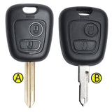 KEYECU 433MHz ID46 Chip Replacement Remote Car Key Fob 2 Button 4 Blade for Peugeot Partner Expert Boxer SX9 206 406 307
