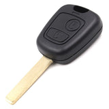 KEYECU 433MHz ID46 Chip Replacement Remote Car Key Fob 2 Button 4 Blade for Peugeot Partner Expert Boxer SX9 206 406 307