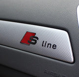 Metal Car Door/window Emblem Sline Stickers For Audi RS Sports