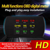 P12 5.8" Smart Digital Head Up Display Car HUD OBD2 On-Board Computer