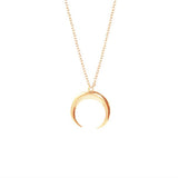 jewelry Crescent horns moon Simple pendant necklace party gift for women girl Collier
