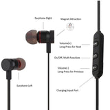 Wireless Bluetooth Earphones Metal Magnetic Stereo Bass Headphones Cordless Sport Headset Earbuds With Microphone