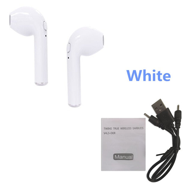 I7 i7s TWS Wireless Headphone in-ear Bluetooth Earphone Earbuds Headset With Mic For Phone iPhone Xiaomi Samsung Huawei LG