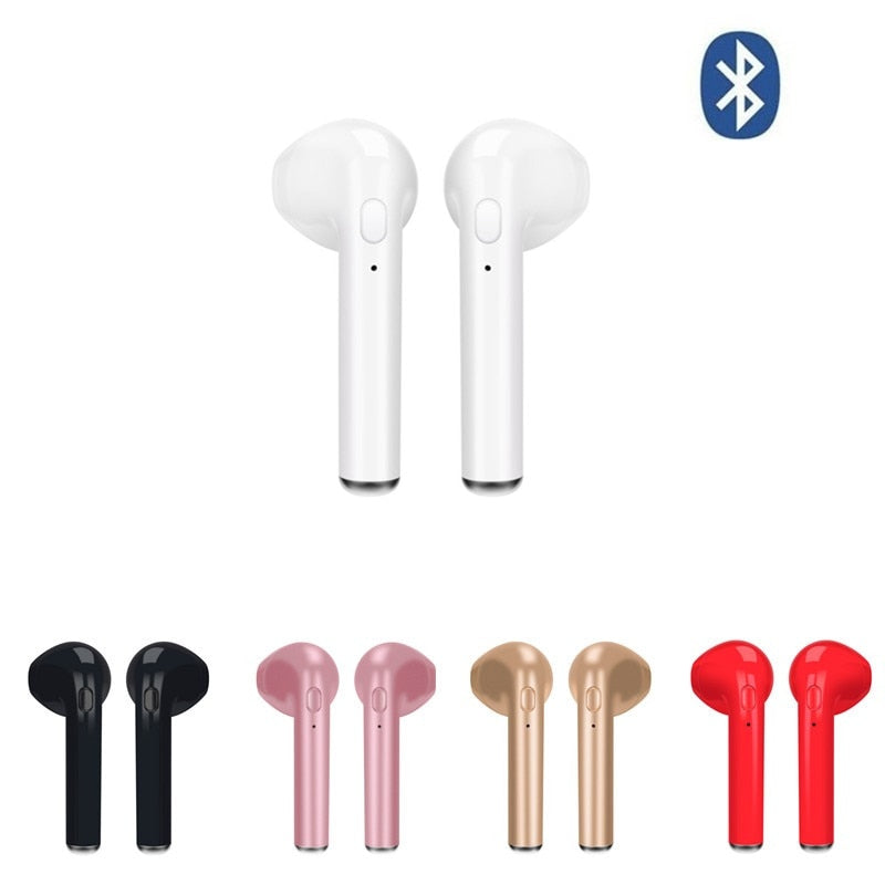 I7 i7s tws in-ear Bluetooth Earphone Binau Wireless headset Earbuds Headphone With MicPhone for iPhone Xiaomi Samsung Huawei LG
