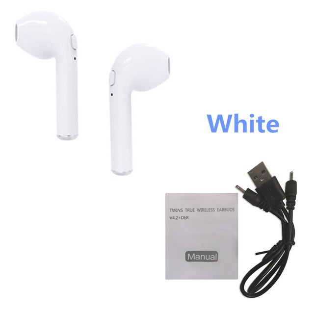 I7 i7s tws in-ear Bluetooth Earphone Binau Wireless headset Earbuds Headphone With MicPhone for iPhone Xiaomi Samsung Huawei LG