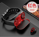 M1 Smart Bracelet  Wireless Bluetooth Headset Combo Running Music Wristband Earphone Heart Rate Blood Pressure Fitness Tracker