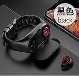 M1 Smart Bracelet  Wireless Bluetooth Headset Combo Running Music Wristband Earphone Heart Rate Blood Pressure Fitness Tracker