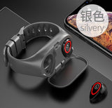 M1 Smart Bracelet  Wireless Bluetooth Headset Combo Running Music Wristband Earphone Heart Rate Blood Pressure Fitness Tracker