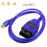 vag 409 1 kkl 409.1 obd2 cable usb obd2 cable vag chip FT232RL for Audi V.W.